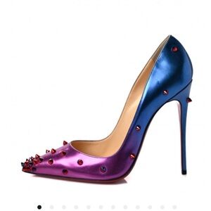 Christian Louboutin Patent Scarabe Degraspike 120 Pumps sz 38